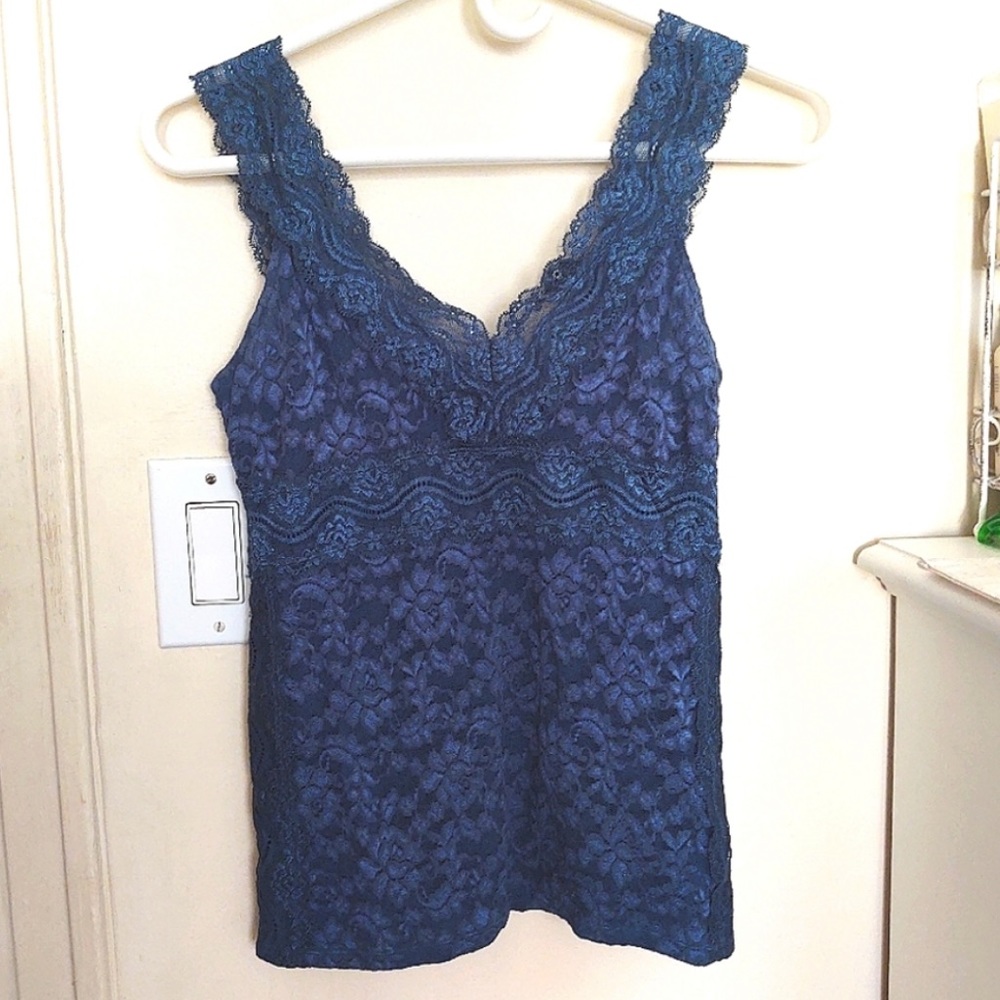Victoria Secret Moda International Teal Lace Tank